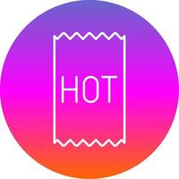 Hot Line Gradient Circle Icon vector