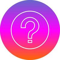 Question Line Gradient Circle Icon vector