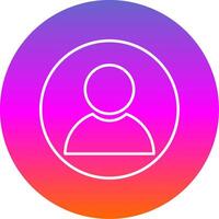 User Line Gradient Circle Icon vector