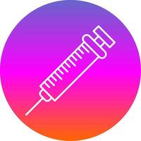 Injection Line Gradient Circle Icon vector