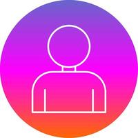 User Line Gradient Circle Icon vector