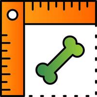 Ruler Filled Gradient Icon vector