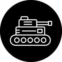 icono de vector de tanque militar