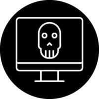 muerto pantalla vector icono