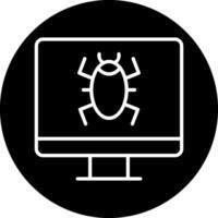 icono de vector de virus informático