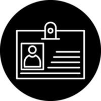 icono de vector de tarjeta de identificación