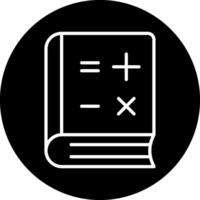 icono de vector de libro de matemáticas