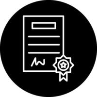 icono de vector de certificado