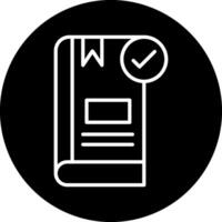 Book Check Mark Vector Icon