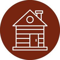 Wood Cabin Vector Icon