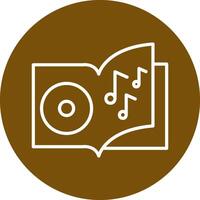 icono de vector de libro de audio