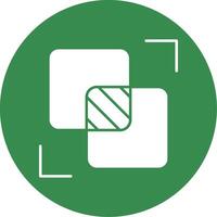Intersect Glyph Circle Multicolor Icon vector