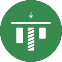 Top alignment Glyph Circle Multicolor Icon vector