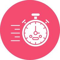 Stopwatch Glyph Circle Multicolor Icon vector