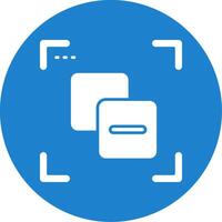 Substract Glyph Circle Multicolor Icon vector