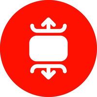 Carousel vertical Glyph Circle Multicolor Icon vector