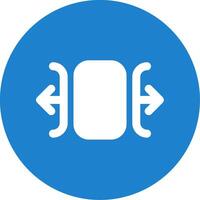 Carousel horizontal Glyph Circle Multicolor Icon vector