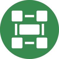 Rectangle frame Glyph Circle Multicolor Icon vector