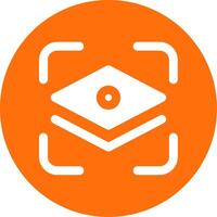 Layer mask Glyph Circle Multicolor Icon vector