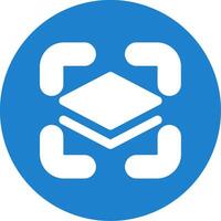 Show layer Glyph Circle Multicolor Icon vector