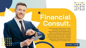 Financial Consulting services Twitter Post Template