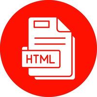 Html Glyph Circle Multicolor Icon vector