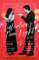 Valentine's Prom Night Poster Template