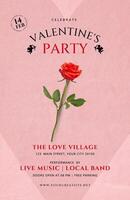 valentine party poster design ideas template