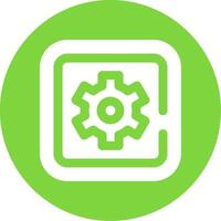 Setting Glyph Circle Multicolor Icon vector