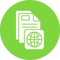 Internet Glyph Circle Multicolor Icon vector