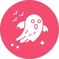 Ghost Glyph Circle Multicolor Icon vector