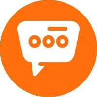 Message Glyph Circle Multicolor Icon vector