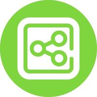 Share Glyph Circle Multicolor Icon vector