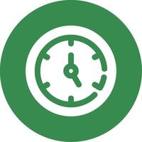 Timer Glyph Circle Multicolor Icon vector