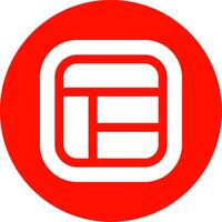 Layout Glyph Circle Multicolor Icon vector
