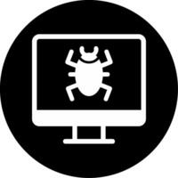 icono de vector de virus informático