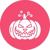 calabaza glifo circulo multicolor icono vector