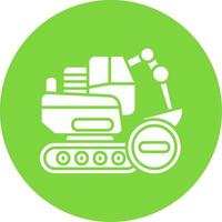 Construction Glyph Circle Multicolor Icon vector
