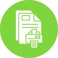 Print Glyph Circle Multicolor Icon vector