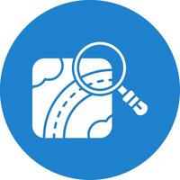 Find Glyph Circle Multicolor Icon vector