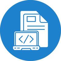 Coding Glyph Circle Multicolor Icon vector