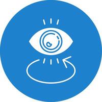Eye Glyph Circle Multicolor Icon vector