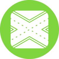 Runway Glyph Circle Multicolor Icon vector