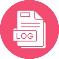 Log Glyph Circle Multicolor Icon vector