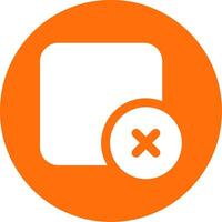 Delete square Glyph Circle Multicolor Icon vector