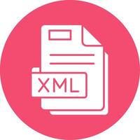 Xml Glyph Circle Multicolor Icon vector