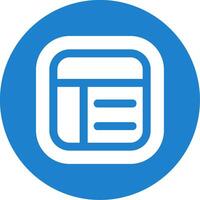 Layout Glyph Circle Multicolor Icon vector