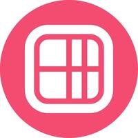Layout Glyph Circle Multicolor Icon vector