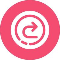 Forward Glyph Circle Multicolor Icon vector