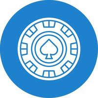 Chip Glyph Circle Multicolor Icon vector